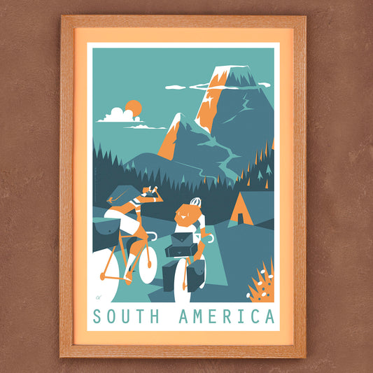 Affiche ''South America'' Poster vélo